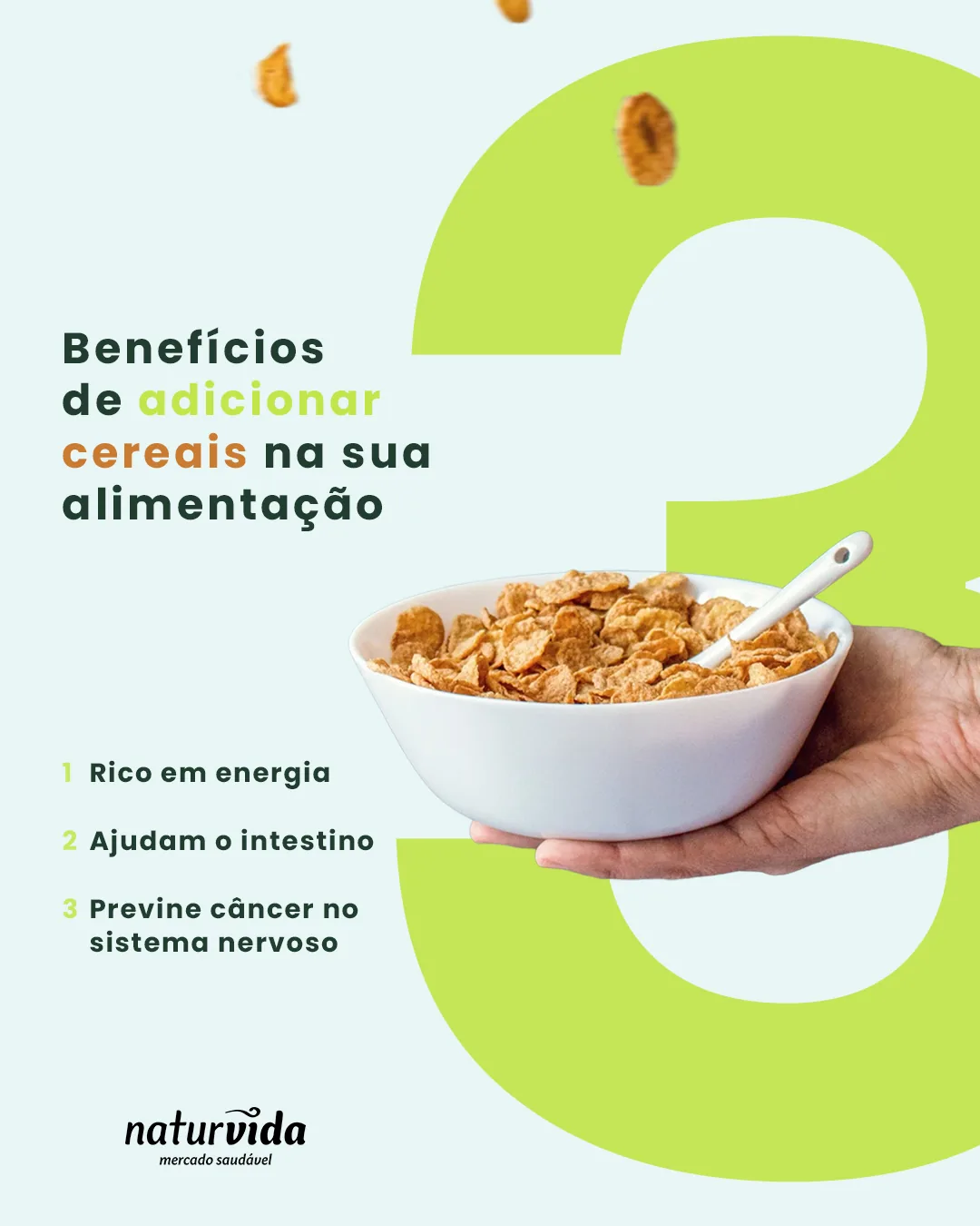 Peça de design gráfico: Benefícios de adicionar cereais VA. Filipe Dressler, designer gráfico em Santa Cruz do Sul